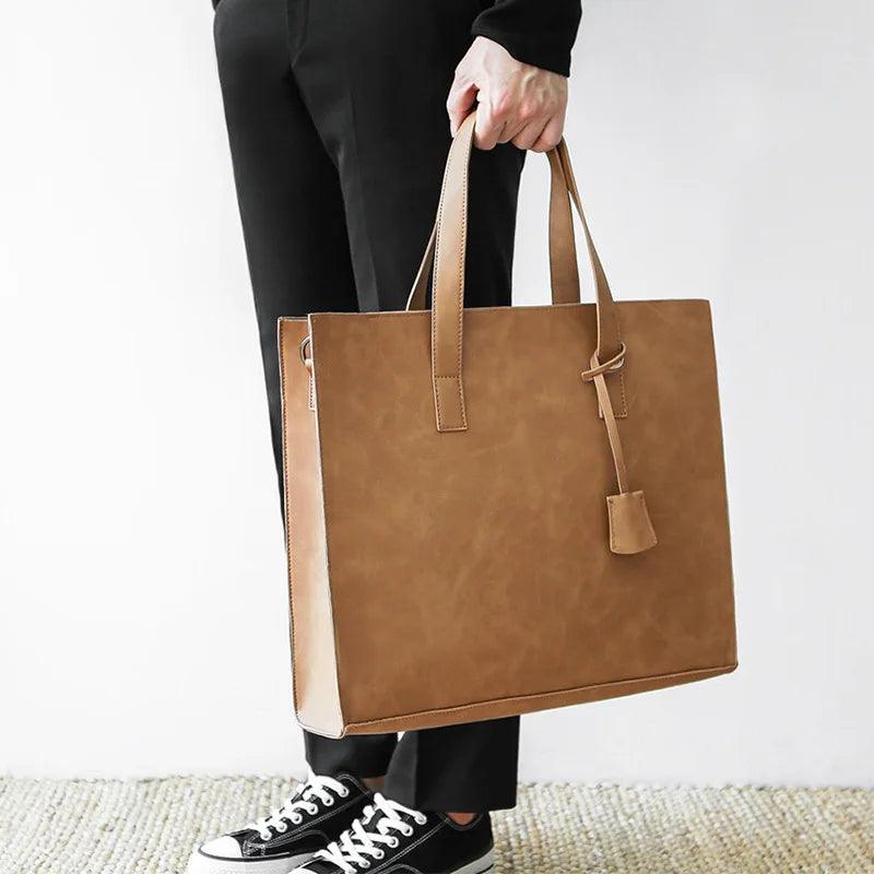 Certainly Heres a suggestion for the SEO elements of the product Product Page TitleVintage Luxury Mens Leather Tote Spacious Weekend Crossbody Bag Meta DescriptionDiscover the perfect blend of style and functionality with our Vintage Luxury Mens Leather - Durage Collection