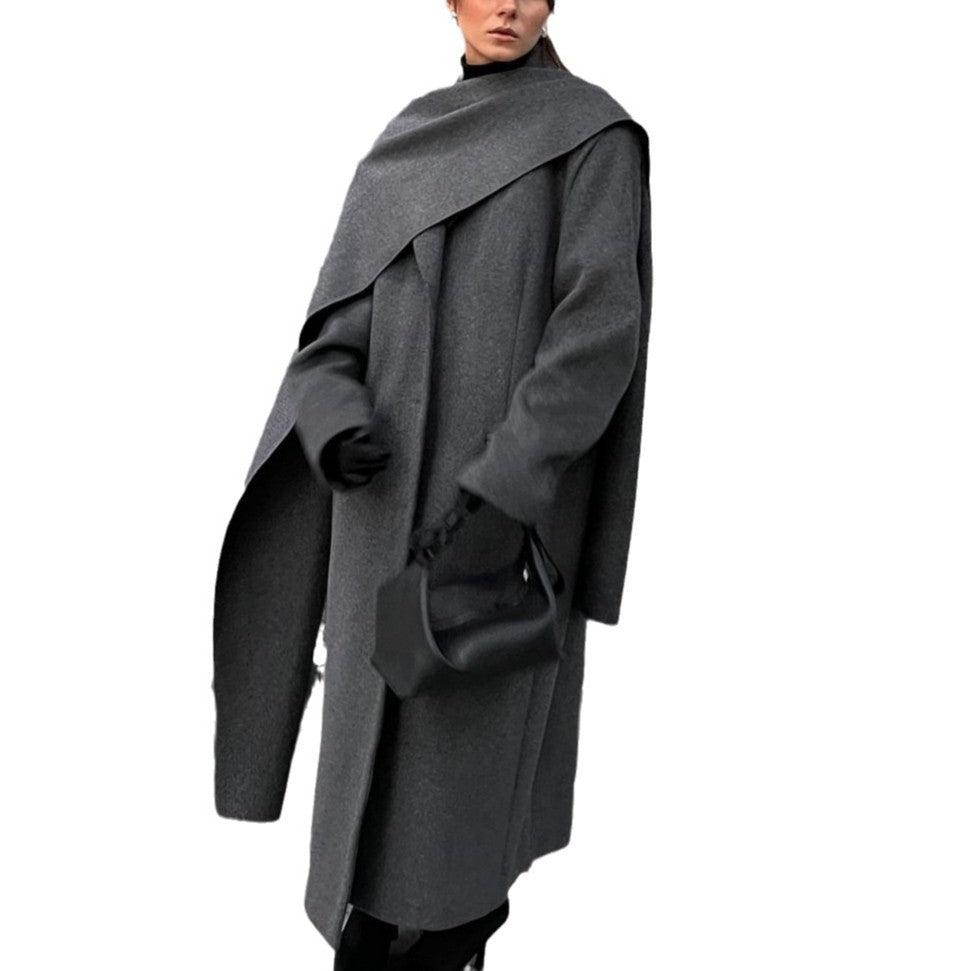 Casual Scarf Collar Coat - Durage Collection