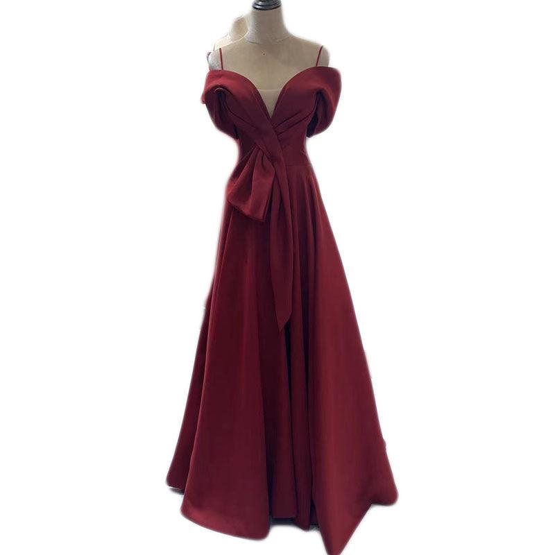 Off-shoulder Evening Engagement Return Dress Woman - Durage Collection