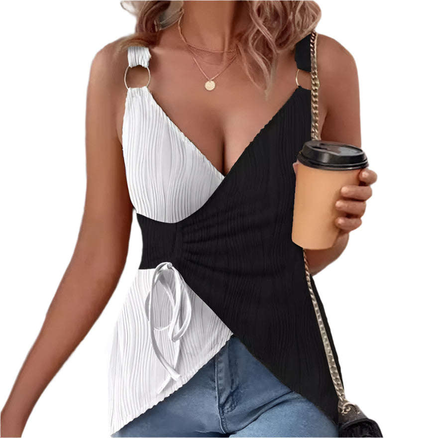 Cool Hot Girl Women's Vest Two-shoulder Color Matching Sling - Durage Collection