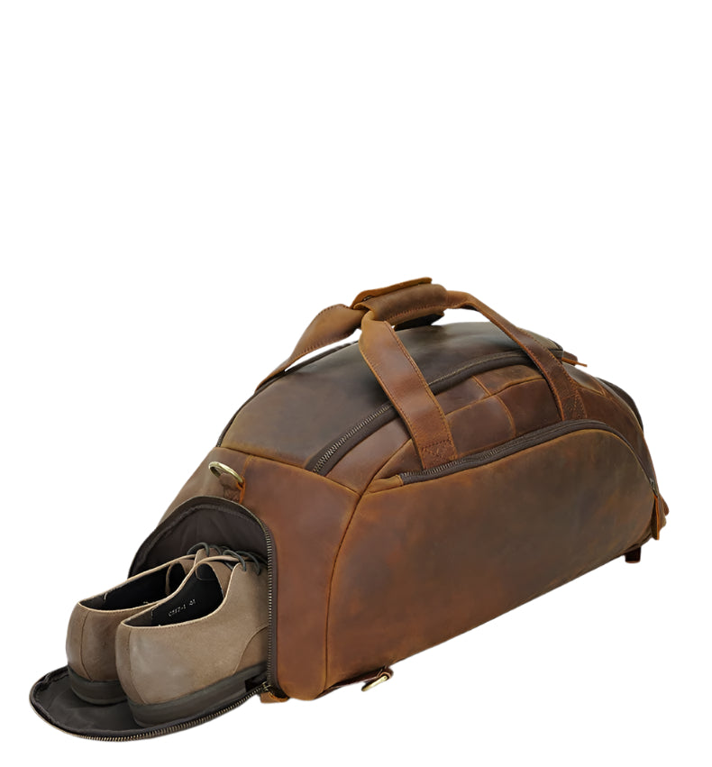 Vintage Voyager Cowhide Backpack