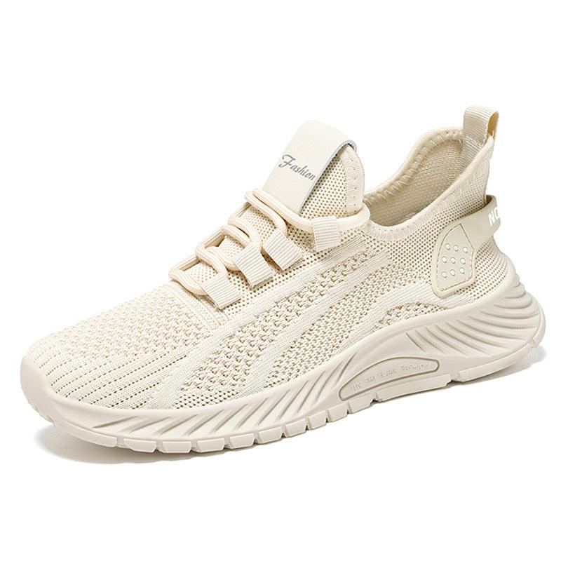 Fashion Casual Sports Shoes Women Lace Up Flat Shoes Lightweight Breathable Running Mesh Sneakers - Durage Collection