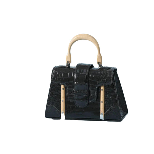 Timber Luxe Croc Leather Handbag - Durage Collection