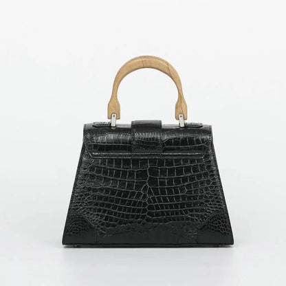 Timber Luxe Croc Leather Handbag - Durage Collection