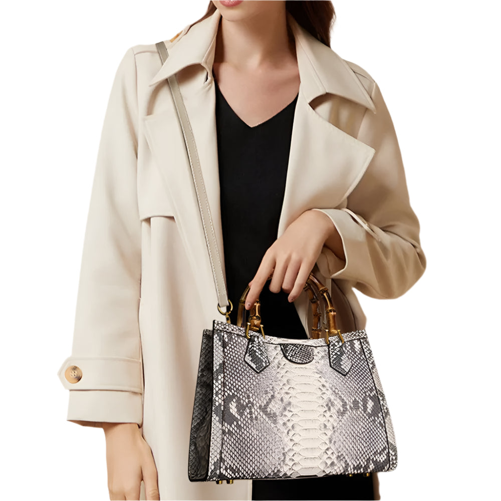 Chic 2024 Python Leather Designer Shoulder Bag for Women - Durage Collection