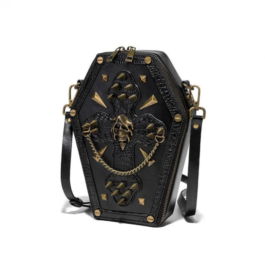 Gothic Skull Coffin Messenger Bag - Durage Collection