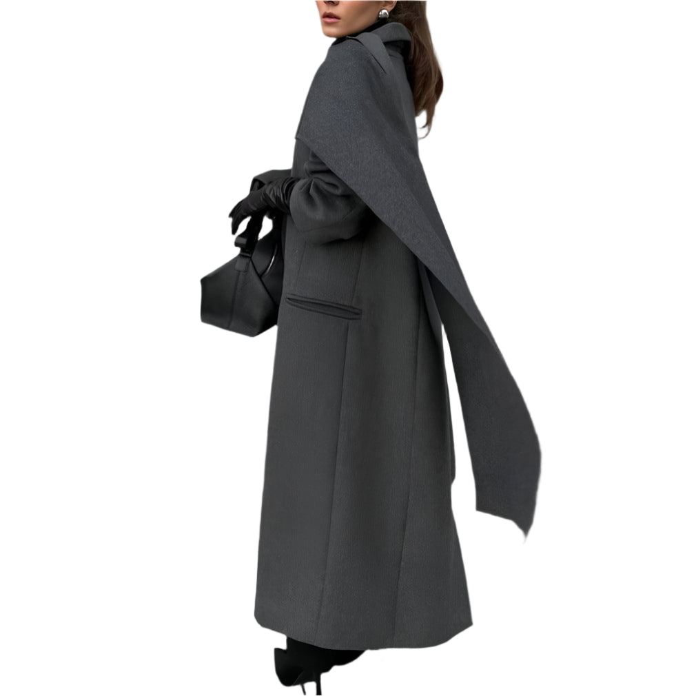 Casual Scarf Collar Coat - Durage Collection