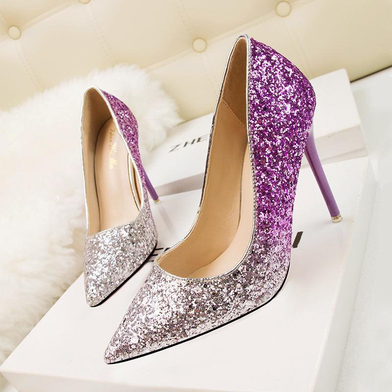 Women's Fashion Pointed Low-cut High Heels - Durage Collection