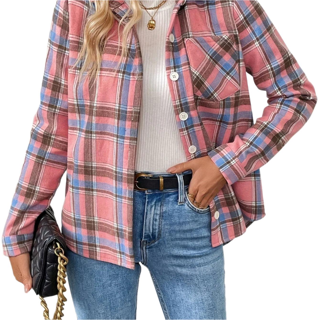 Plaid Fleece Lined Shirt - Durage Collection