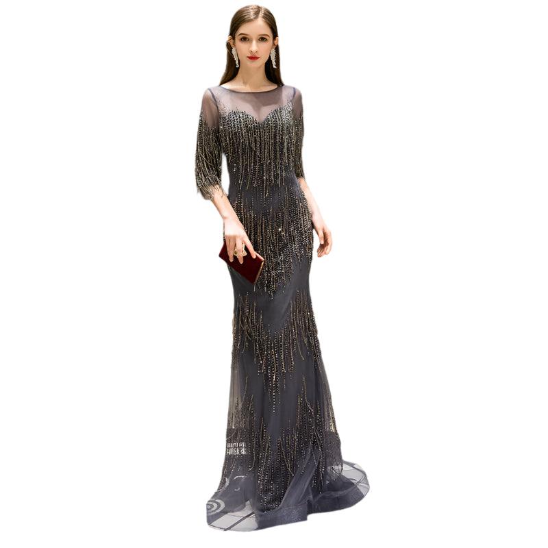 LustreCharm Fishtail Gown - Durage Collection