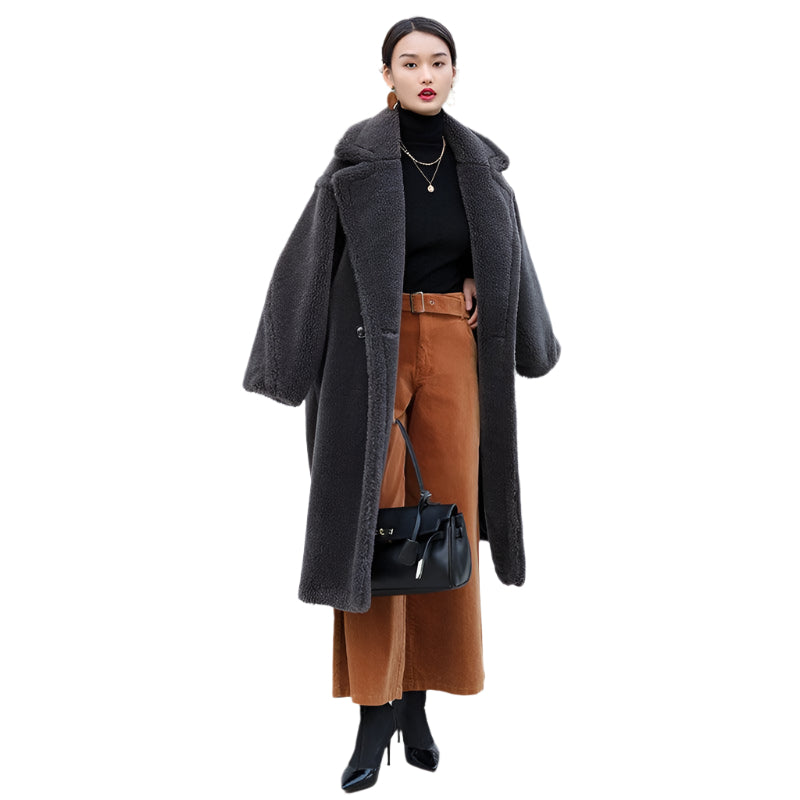 Elegant Woollen Coat Women - Durage Collection