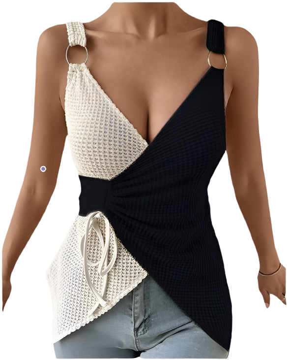 Cool Hot Girl Women's Vest Two-shoulder Color Matching Sling - Durage Collection