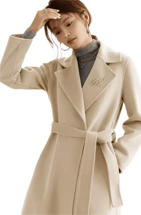 Coat Slim-fit Wool Coat - Durage Collection