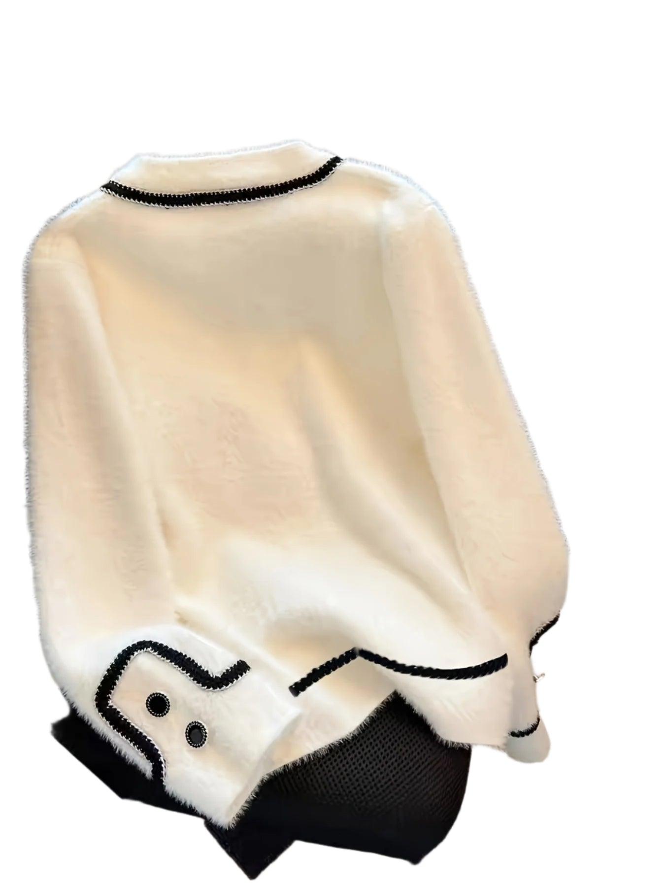 Mink Fleece Knit Cardigan - Durage Collection