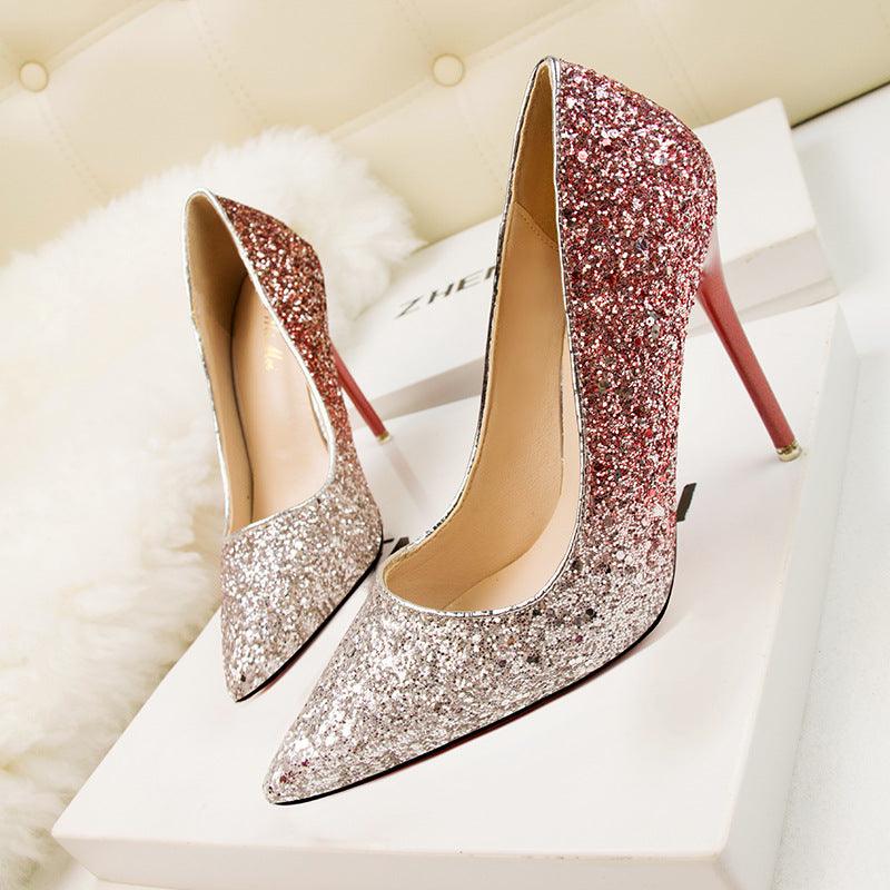 Women's Fashion Pointed Low-cut High Heels - Durage Collection