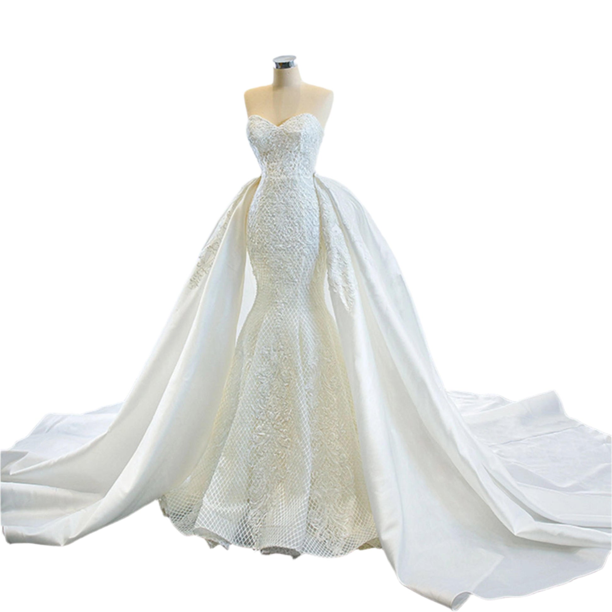 Ethereal Grace Fishtail Wedding Dress - Durage Collection