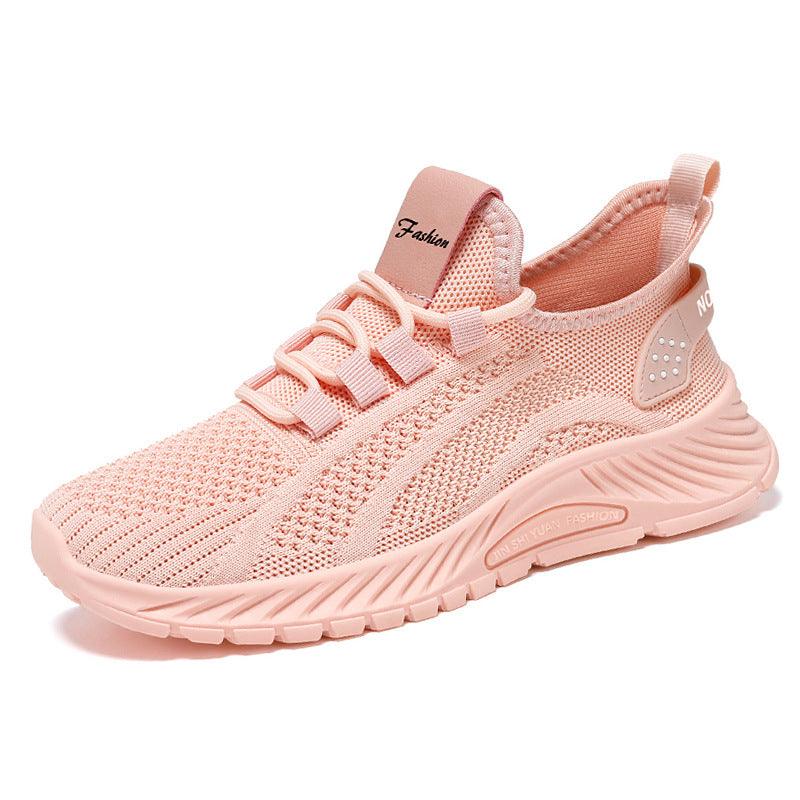Fashion Casual Sports Shoes Women Lace Up Flat Shoes Lightweight Breathable Running Mesh Sneakers - Durage Collection