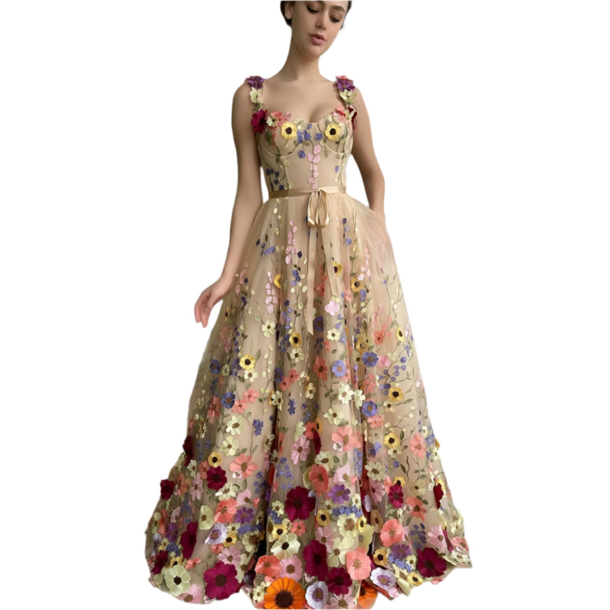 Sevintage Exquisite 3D Flowers Prom Dresses Sweetheart - Durage Collection