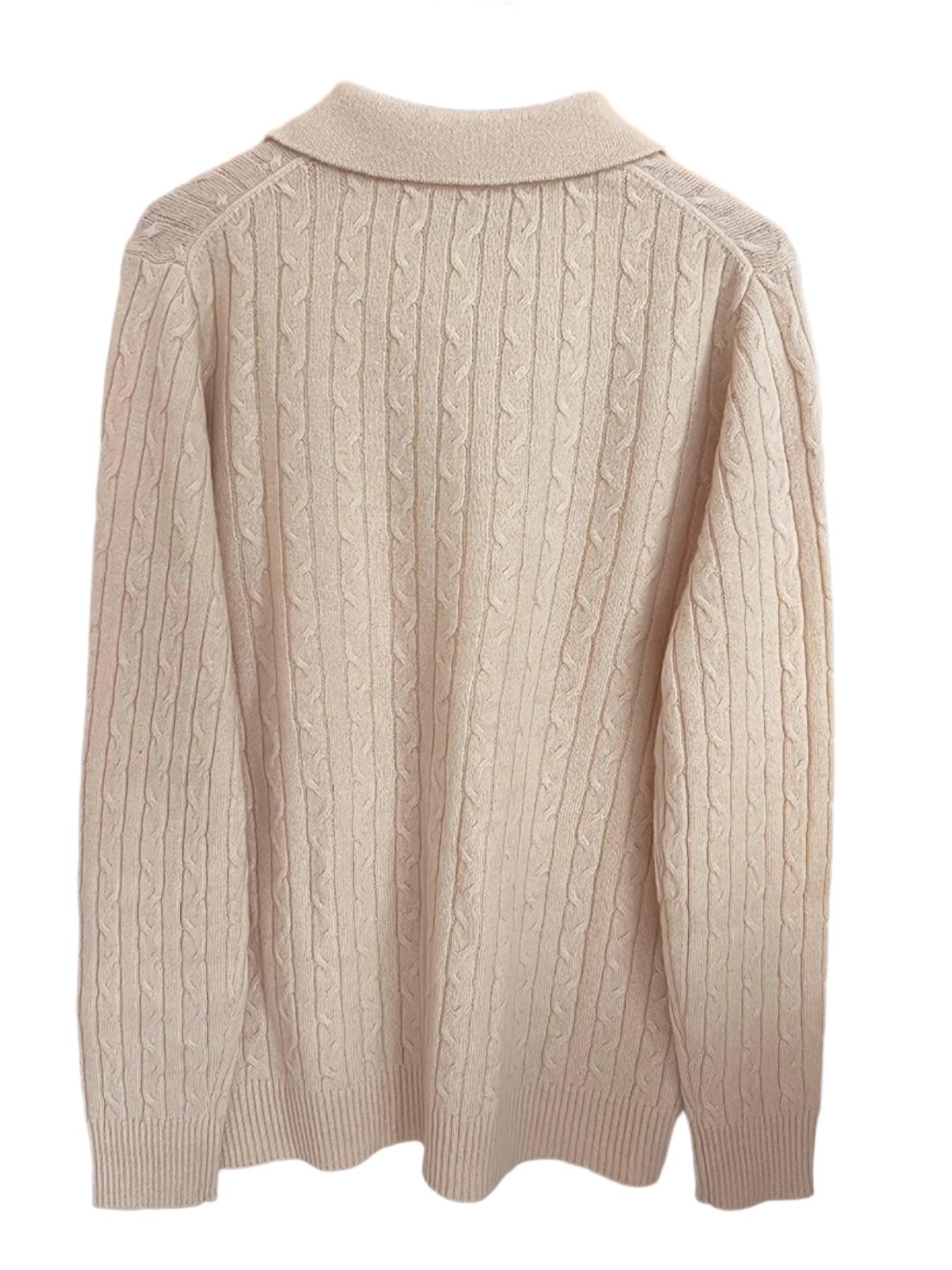 LuxCashmere Polo Knit Pullover - Durage Collection