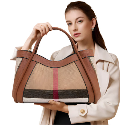 Aidrani Retro Checkered Tote Bag - Durage Collection