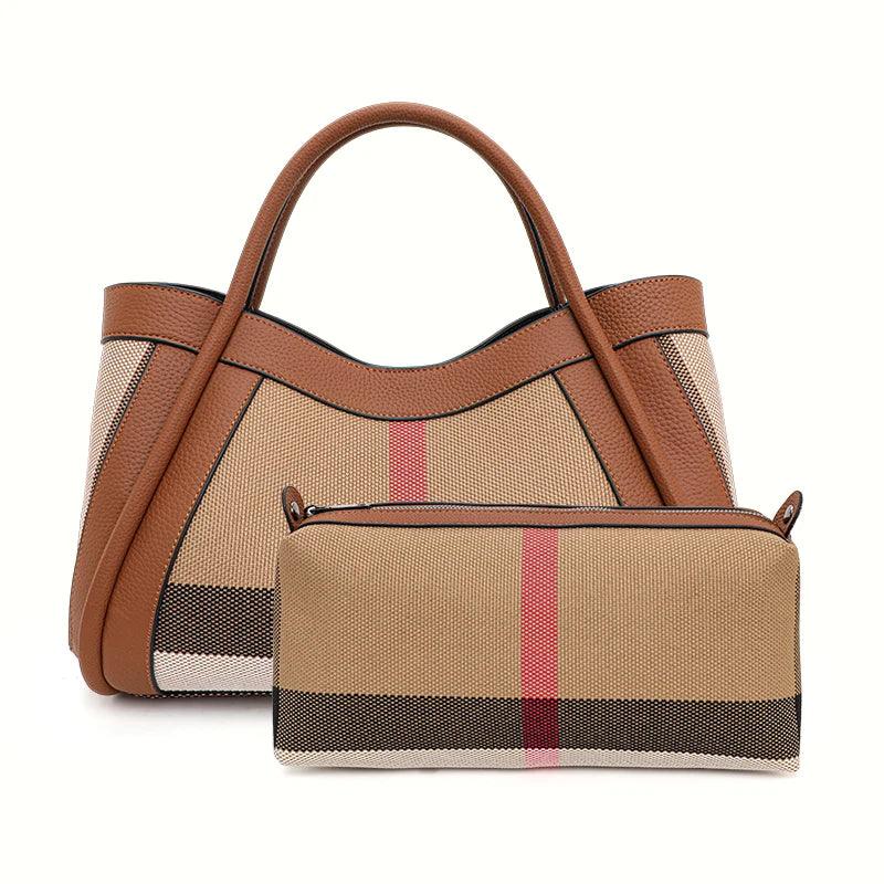 Aidrani Retro Checkered Tote Bag - Durage Collection