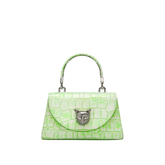 BAFELLI 2024 Luxury Crocodile Leather CatShaped Purse - Durage Collection