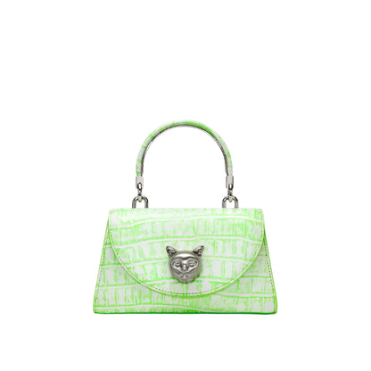 BAFELLI 2024 Luxury Crocodile Leather CatShaped Purse - Durage Collection