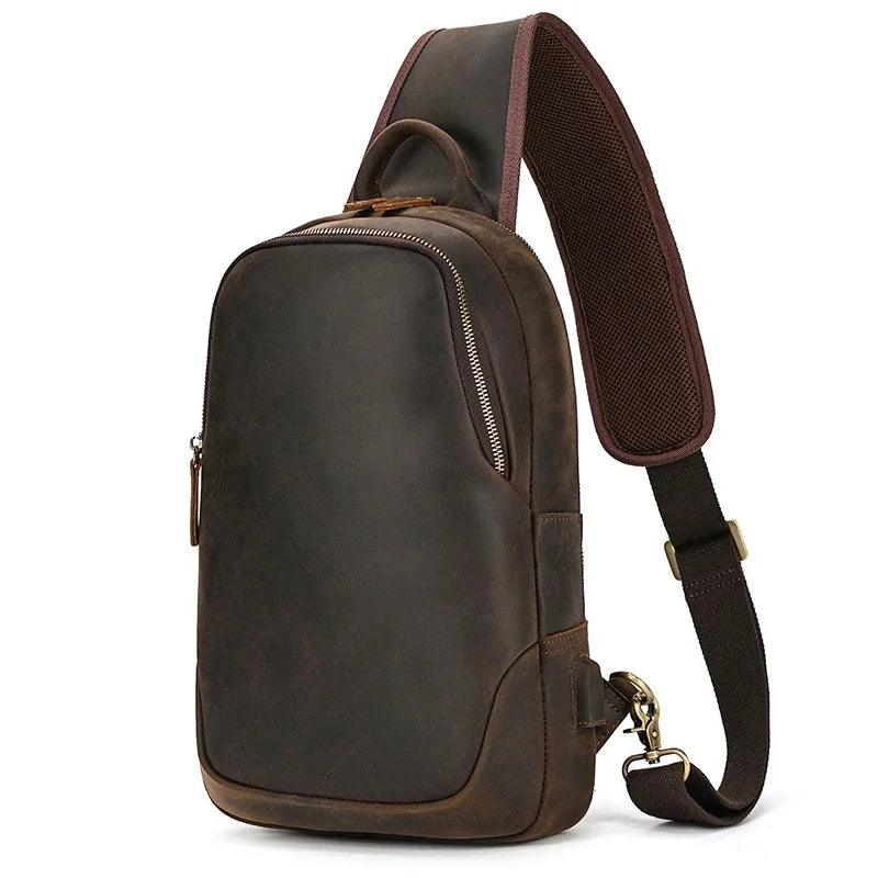 Certainly Heres a suggested SEO package for the product page Product Page TitleVintage Mens Chest Bag with USB Charging Port Stylish Functional Meta DescriptionDiscover the perfect blend of style and functionality with our Vintage Mens Chest Bag Featuri - Durage Collection