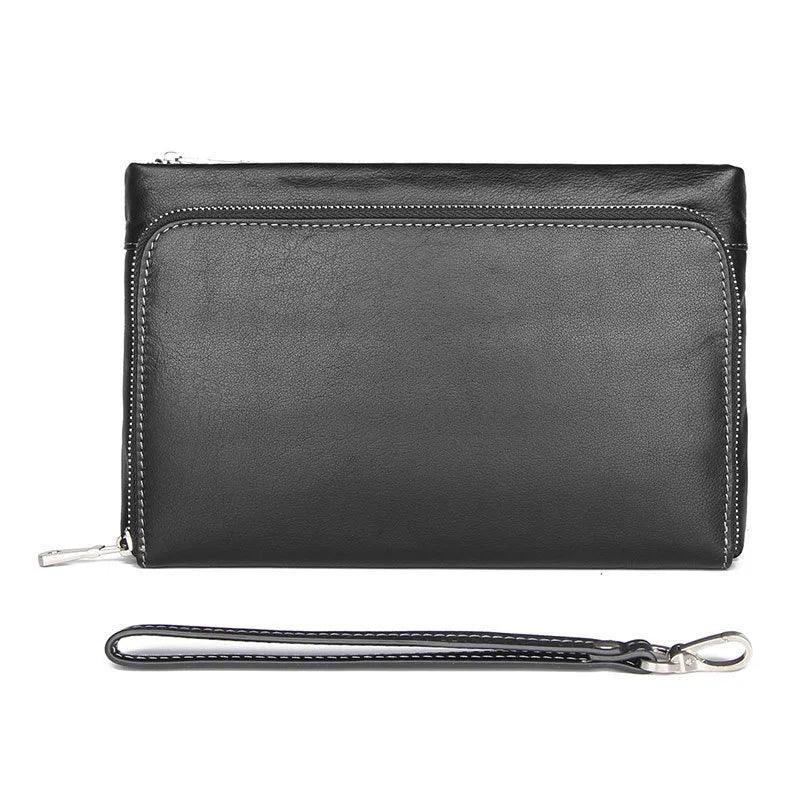 Genuine Leather Mens Clutch Wristlet Wallet Card Holder - Durage Collection