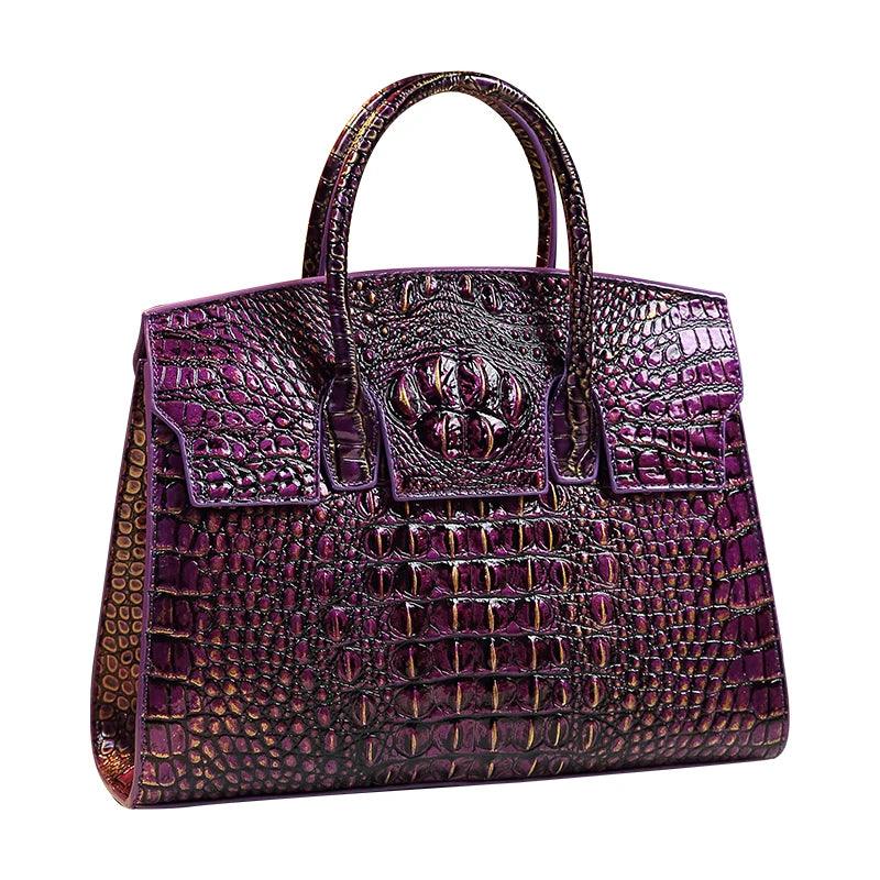 2024 Luxury Crocodile Leather Tote Shoulder Bag - Durage Collection