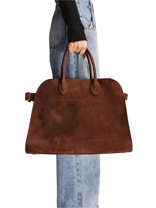 Premium Autumn Suede Leather Tote for Women - Durage Collection