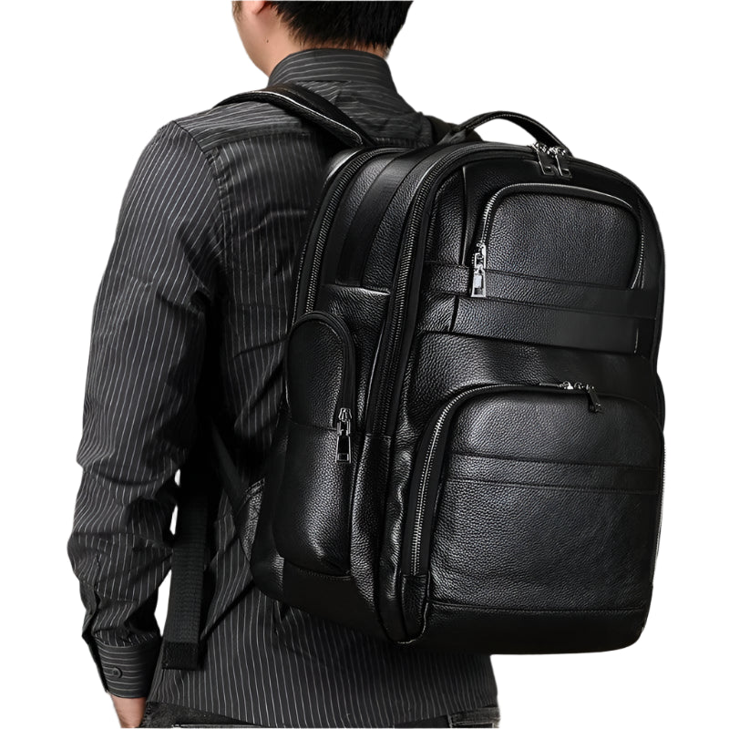 Sure Heres a suggested SEO for the productProduct Page TitleMens Double Layer Leather Backpack Large USB Charging Business Travel BagMeta DescriptionDiscover the ultimate in style and functionality with our Mens Double Layer Leather Backpack Perfect for - Durage Collection