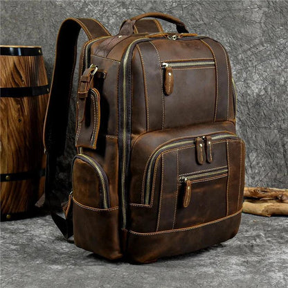 Certainly Here is an SEOfriendly set of elements for your product pageProduct Page TitleLuxury Genuine Leather Mens Backpack Large 156 Laptop CapacityMeta DescriptionExplore our Luxury Genuine Leather Mens Backpack designed for elegance and practicality - Durage Collection