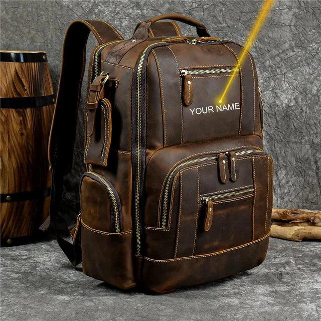 Certainly Here is an SEOfriendly set of elements for your product pageProduct Page TitleLuxury Genuine Leather Mens Backpack Large 156 Laptop CapacityMeta DescriptionExplore our Luxury Genuine Leather Mens Backpack designed for elegance and practicality - Durage Collection