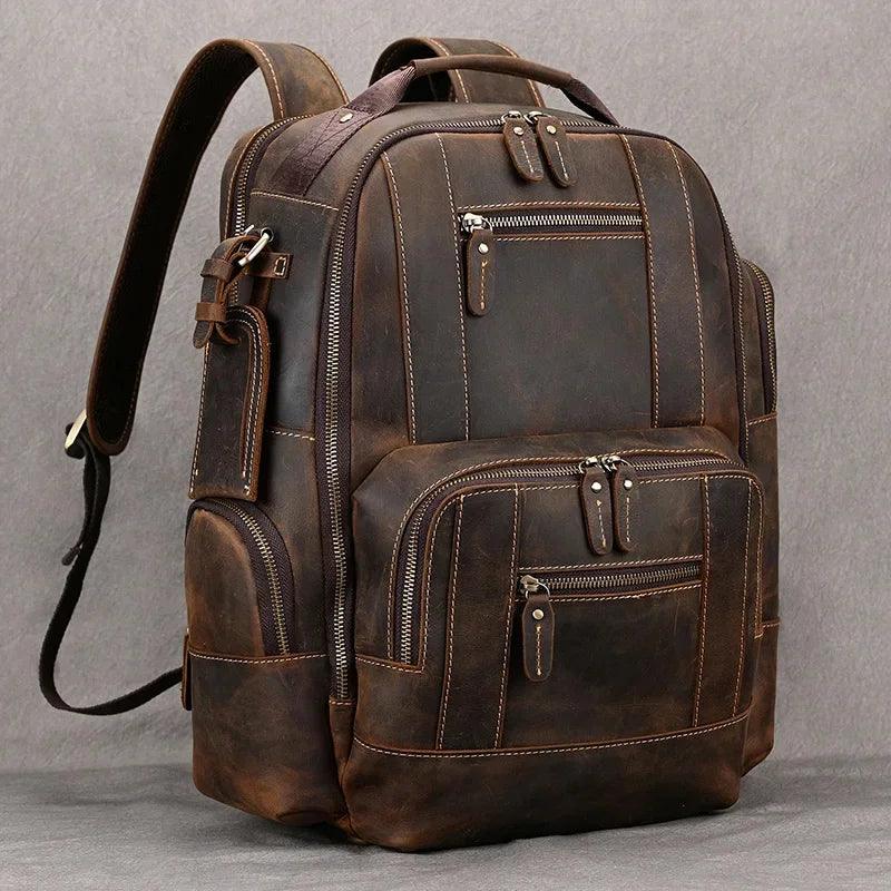 Certainly Here is an SEOfriendly set of elements for your product pageProduct Page TitleLuxury Genuine Leather Mens Backpack Large 156 Laptop CapacityMeta DescriptionExplore our Luxury Genuine Leather Mens Backpack designed for elegance and practicality - Durage Collection