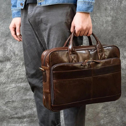 Certainly Here is a suggested SEO setup for your product page Product Page TitleVintage Leather Mens Briefcase 14 Laptop Shoulder Bag Classic Style Functionality Meta DescriptionDiscover the timeless elegance of our Vintage Leather Mens Briefcase Perfe - Durage Collection