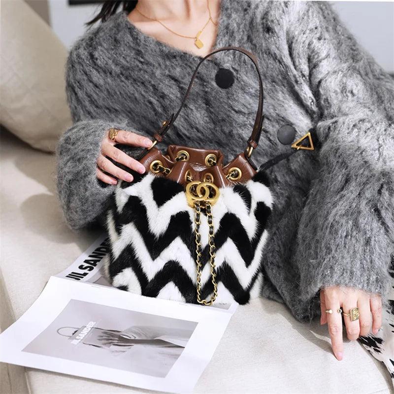 Mink Fur Crossbody Bag - Durage Collection