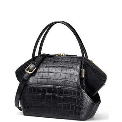 KEXIMA Womens Genuine Crocodile Leather Shoulder Bag - Durage Collection