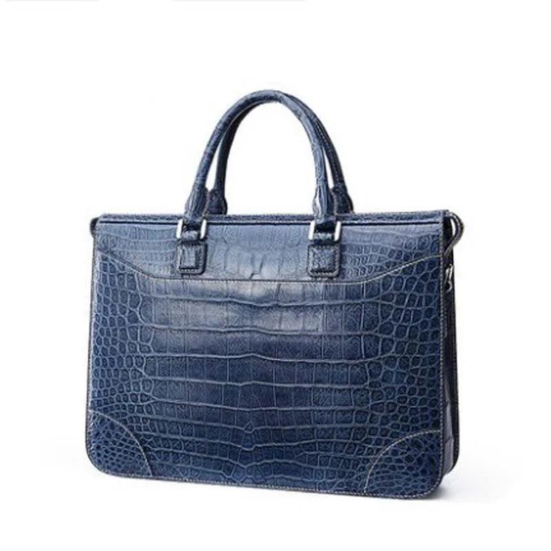 KEXIMA New Crocodile Leather Men’s Business Briefcase & Computer Bag - Durage Collection