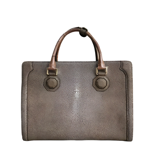 Luxurious Womens Handbag in Elegant Stingray Skin and Pearl - Durage Collection