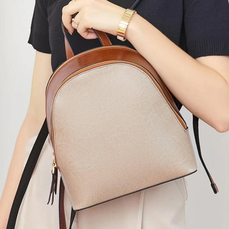 Chic Luxury Leather Backpack - Durage Collection