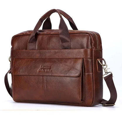 Genuine Leather Men's Crossbody Shoulder Bag - Durage Collection