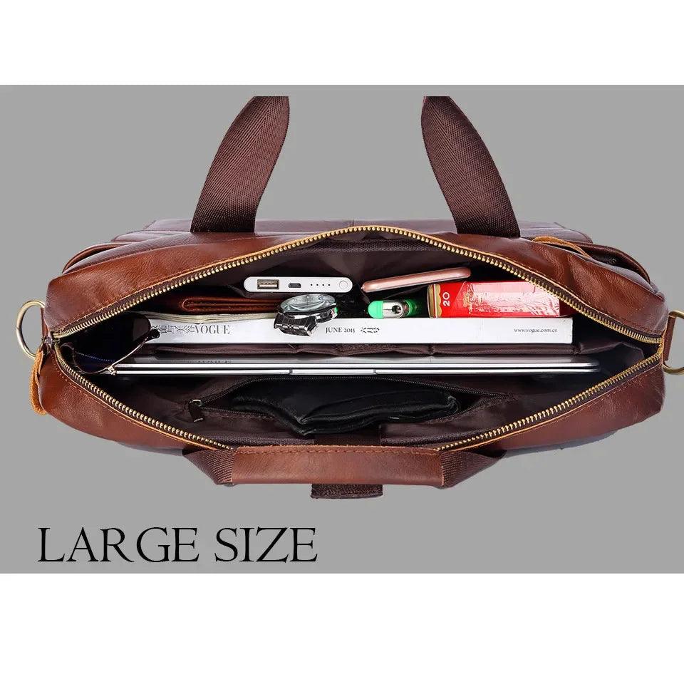 Genuine Leather Men's Crossbody Shoulder Bag - Durage Collection