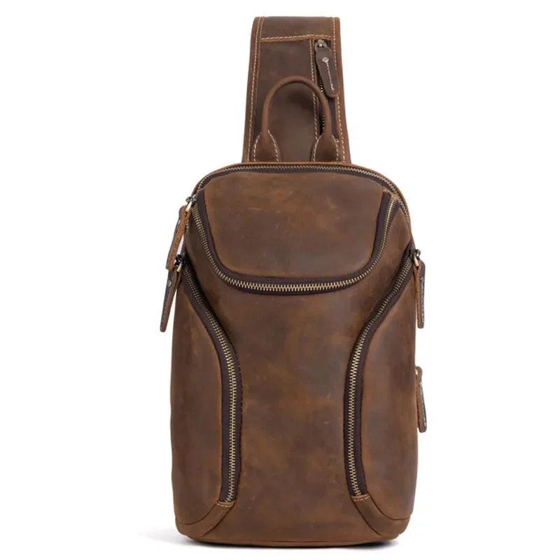 Certainly Heres a suggested SEO strategy for your product Product Page TitleMens Retro Leather Waterproof Crossbody Sling Bag Stylish Functional Meta DescriptionDiscover the perfect blend of vintage style and modern functionality with our Mens Retro Lea - Durage Collection