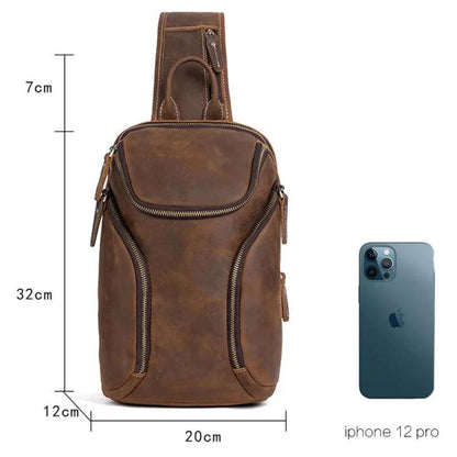 Certainly Heres a suggested SEO strategy for your product Product Page TitleMens Retro Leather Waterproof Crossbody Sling Bag Stylish Functional Meta DescriptionDiscover the perfect blend of vintage style and modern functionality with our Mens Retro Lea - Durage Collection