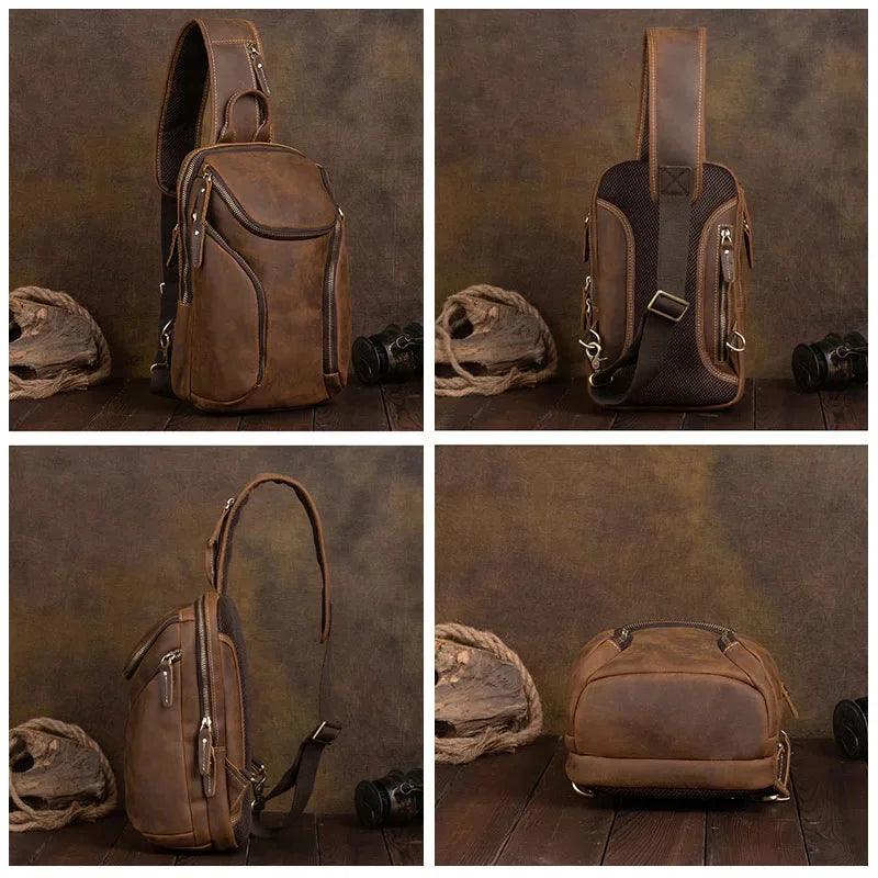 Certainly Heres a suggested SEO strategy for your product Product Page TitleMens Retro Leather Waterproof Crossbody Sling Bag Stylish Functional Meta DescriptionDiscover the perfect blend of vintage style and modern functionality with our Mens Retro Lea - Durage Collection