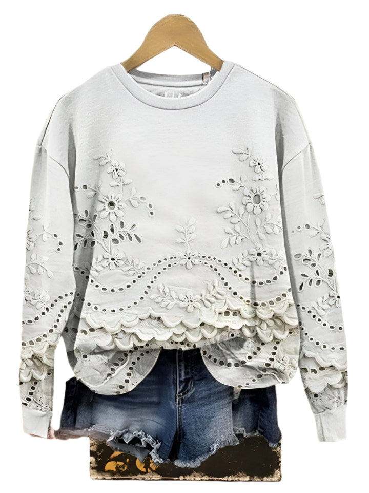 Round Neck Long Sleeve Sweater Autumn