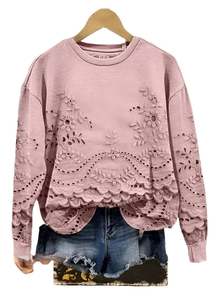 Round Neck Long Sleeve Sweater Autumn