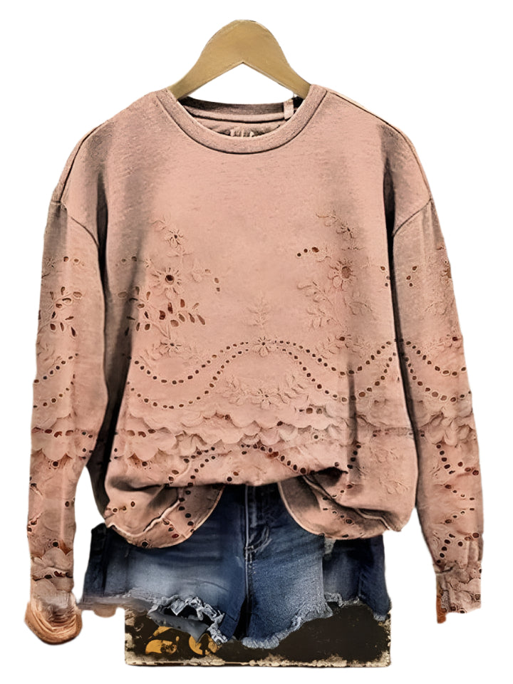 Round Neck Long Sleeve Sweater Autumn