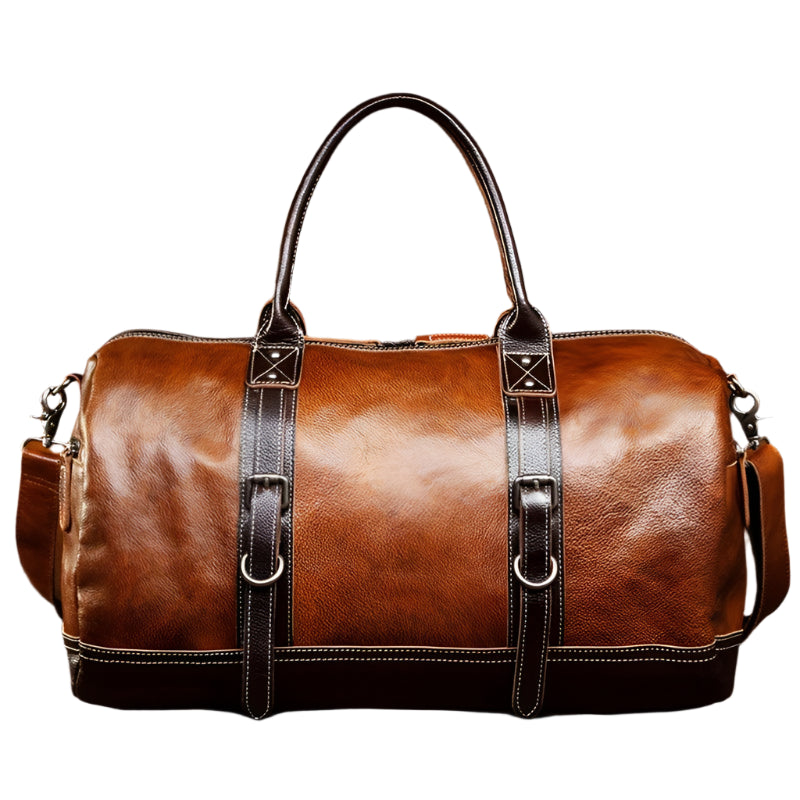 Vintage Leather Mens Travel and Gym Crossbody Bag - Durage Collection